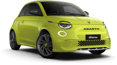 Abarth 500e in Gelbgrün