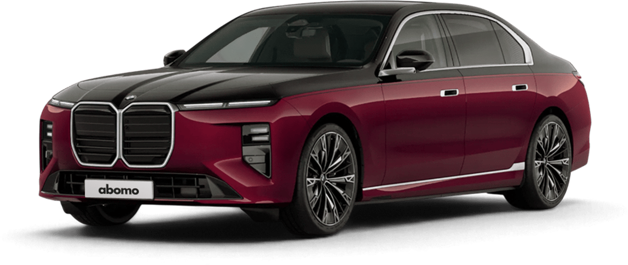 BMW i7 Limousine in Bordeauxrot