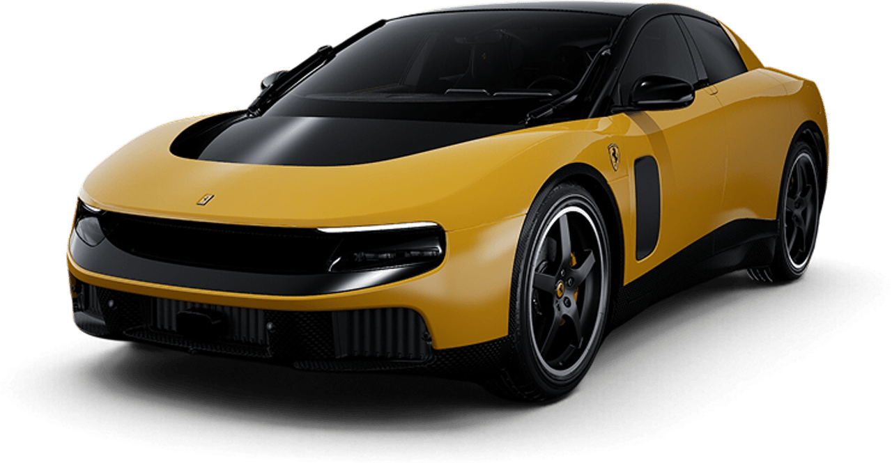Ferrari Luce in Gelb mit schwarzem Dach