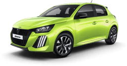 Peugeot 208 in Gelbgrün